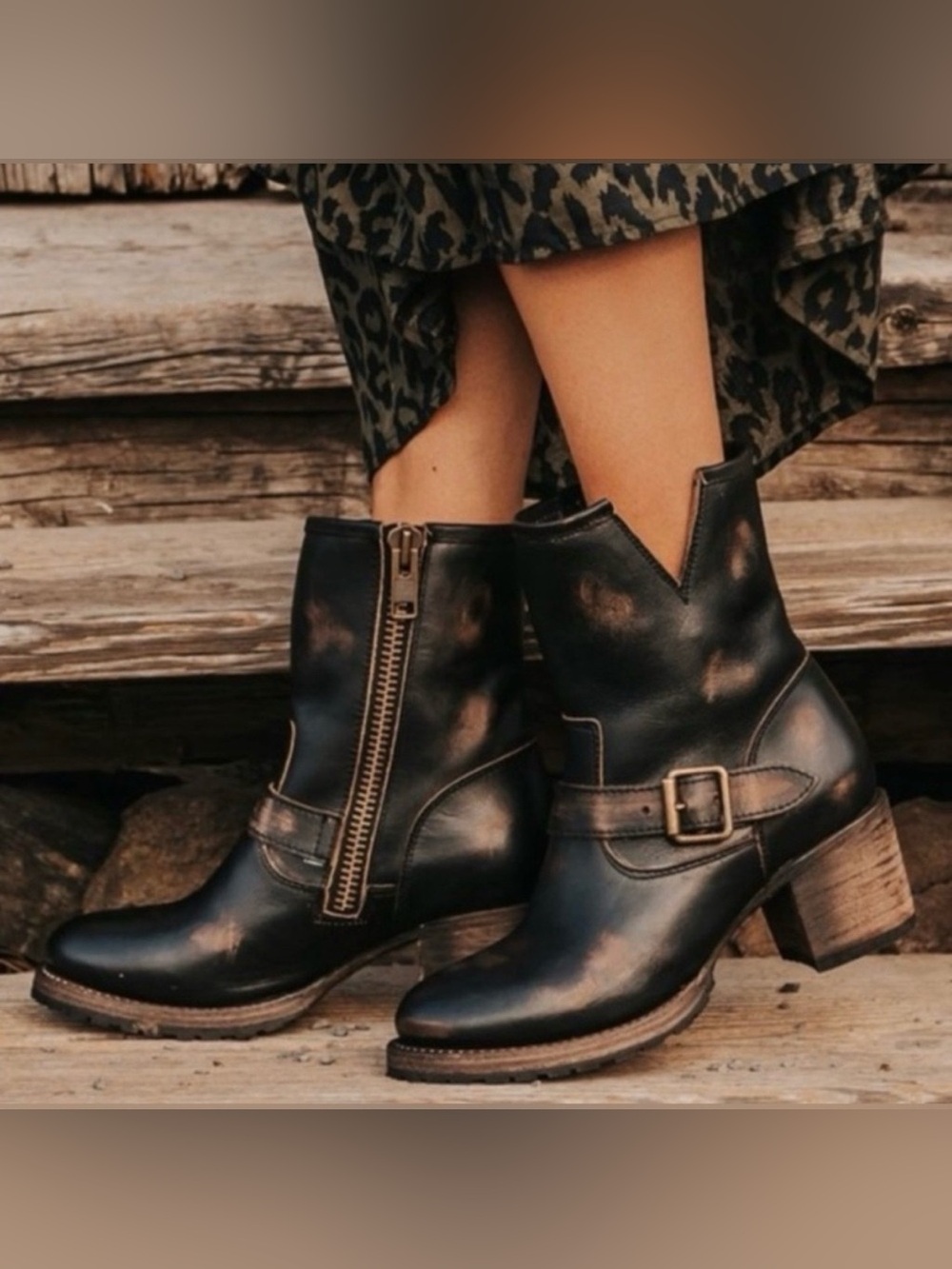 Free Bird Carlito Distressed Leather Boot